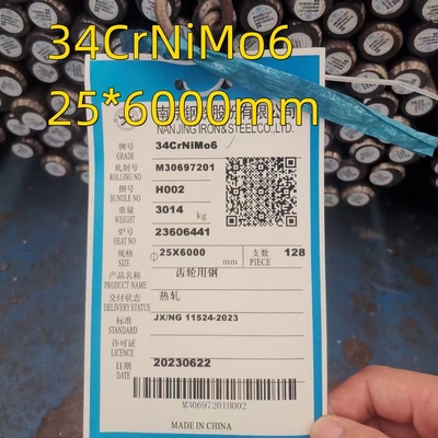 34CrNiMo6 قمع سبيكة الفولاذ الدائري العصا العصا المعيارية DIN 1.6582 OD
