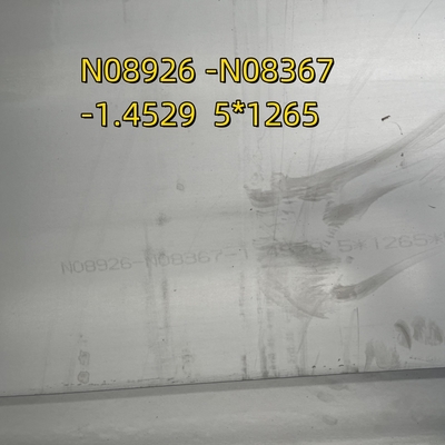 N08926 N08367 DIN1.4529 صفيحة الفولاذ المقاوم للصدأ 5 * 1265 * 6000mm NO.1 AL-6XN سبيكة غير قابلة للتحالف 25-6Mo