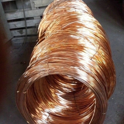 أسلاك النحاس الأحمر العارية أسلاك النحاس العارية C1100 شكل مستدير سلك واحد شكل صلب 0.3-3mm