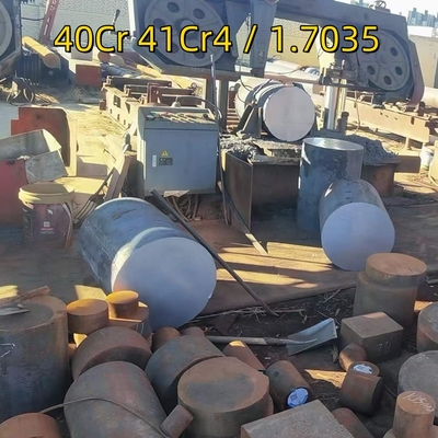 DIN WNr 41Cr4 / 1.7035 40Cr قطر 250-500mm قطب حديد مستدير مزور SCR440 شريط سبيكة