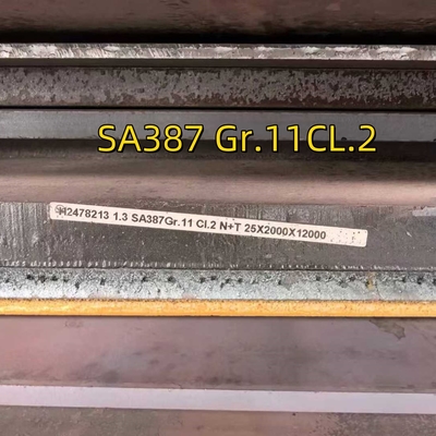 SA387 Gr.11CL.2 صفيحة فولاذ الغلاية 25*2000*12000MM صفيحة فولاذ سبيكة كروم مولي