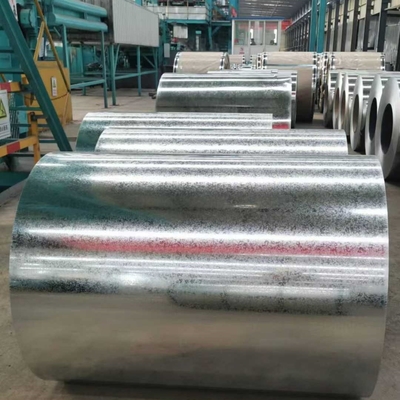 ASTM A653 G90 DX51D SGH340 قوة عالية مع طلاء مصقول Z275 ملف الفولاذ صفر سبانجل