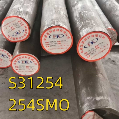 الأمم المتحدة S31254 أفيستا 254SMO سبائك مطاطية ساخنة F44 الفولاذ المقاوم للصدأ قضيب مستدير OD 80mm