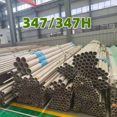 ASTM SA312 TP347/ 347H أنابيب بلا خيوط من الفولاذ المقاوم للصدأ لمبادل الحرارة X7CrNiNb18-10 أنابيب مستديرة