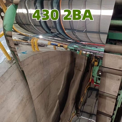 SUS430 2BA صفيحة الفولاذ المقاوم للصدأ مطاطية باردة 8K سطح المرآة مع PVC Flim 1.2 * 1250 * 2500mm