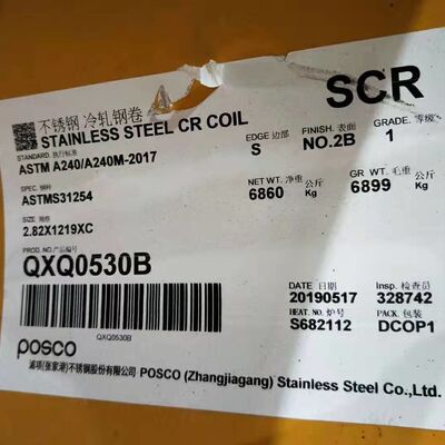 S31254 254 SMO صفيحة فولاذ مقاوم للصدأ مدرفلة على الساخن F44 SA240 UNS S31254 صفيحة 3.0*1219*2438 مم