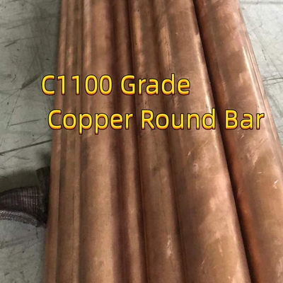 C1100 الدرجة النحاس العمود المستدير 120mm الطول 1850mm نقاء النحاس 99.99%