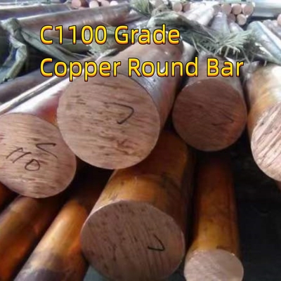 C1100 الدرجة النحاس العمود المستدير 120mm الطول 1850mm نقاء النحاس 99.99%