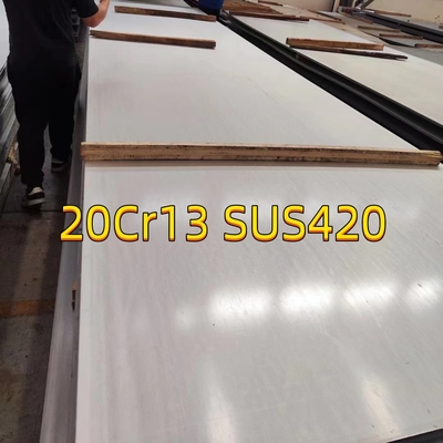 AISI 420 ورقة TISCO 20Cr13 SUS420J1 430J2 DIN 1.4021 صفيحة الفولاذ المقاوم للصدأ 10-50mm