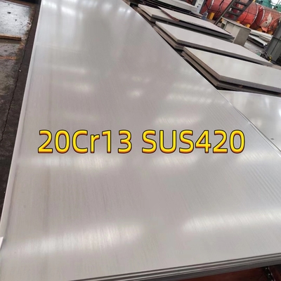 AISI 420 ورقة TISCO 20Cr13 SUS420J1 430J2 DIN 1.4021 صفيحة الفولاذ المقاوم للصدأ 10-50mm