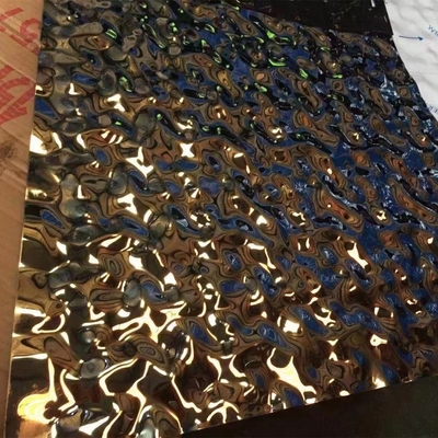 0.5*1220x2440ملم الفولاذ المقاوم للصدأ مائية صفيحة صفيحة 201 متوسطة صفيحة الذهب الوردي