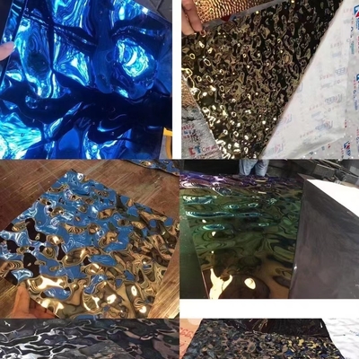 0.5*1220x2440ملم الفولاذ المقاوم للصدأ مائية صفيحة صفيحة 201 متوسطة صفيحة الذهب الوردي