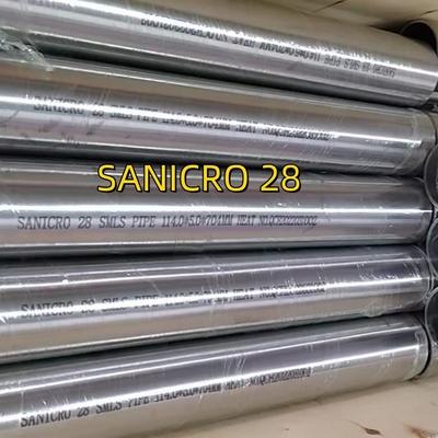 SANICRO 28 UNS N08028/W. Nr 1.4563 SMLS أنابيب سبيكة28 أنابيب الفولاذ المقاوم للصدأ 114*5*6000