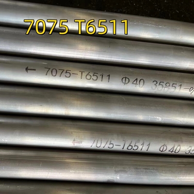الصلبة العالية المعالجة الحرارية 7075 T6511 القضيب التربة سبائك الألومنيوم OD40mm للطائرات