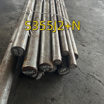 EN 10028 S355J2 قضيب مستدير قطره 50*6000MM DIN 1.0577 (S355J2+N) ST52-3 قضيب من الفولاذ اللاسلي