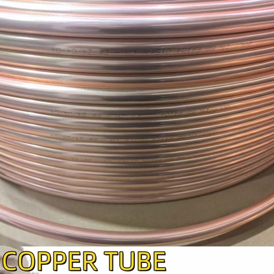 أنابيب النحاس النقي 99.9% JIS H3300 OD 1 1/4 ′′ x thk 2 mm x L 3500 mm أنابيب النحاس الحمراء 9.5 * 1.5