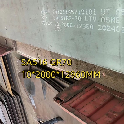 الصلب الكربوني ASTM A-516 Gr 70 الصفيحة (عرض 6 أقدام × طول 40 أقدام) سمك 3/8 IN وفقًا لمعيار EN10204 3.1 Cert
