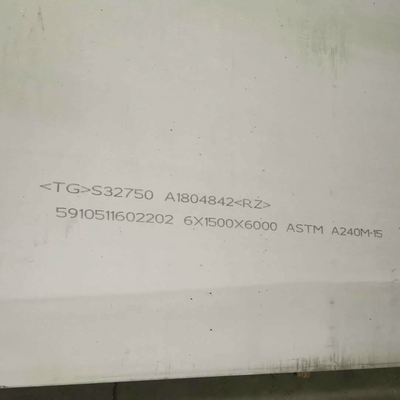 1500*6000mm الطول S32750 2507 لوحة الفولاذ المزدوج السوبر DIN1.4410 لوحة الفولاذ المقاوم للصدأ