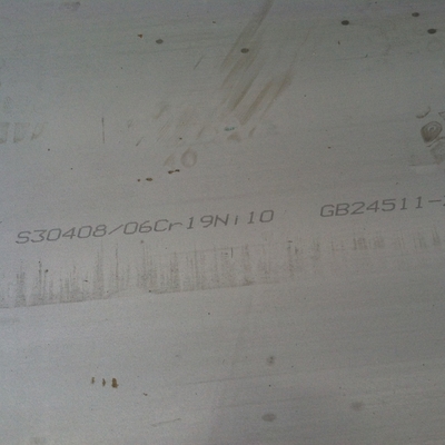 ASTM A240 TP304 S30408 1.4301 ألواح الفولاذ المقاوم للصدأ NO.1 السطح 1500x3000mm حجم