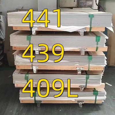 1.4509 AISI 441 2B 2D صفيحة الفولاذ المقاوم للصدأ SUS441 صفيحة معدنية سطح 2D تستخدم لنظام العادم للسيارات