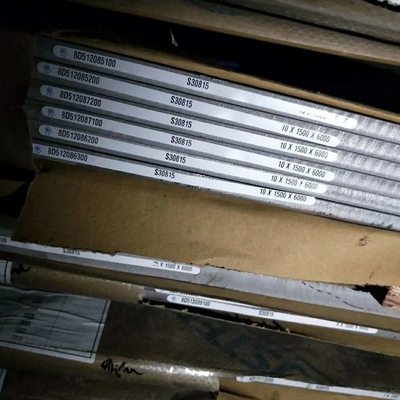 Astm A240 DIN / EN 1.4835 253MA UNS S30815 صفيحة الفولاذ المقاوم للصدأ المطاط الساخن 8.0*1500*6000mm