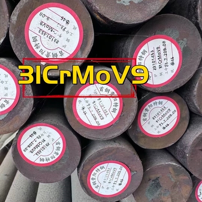 مواد سبيكة المطاط الساخن 31CrMoV9 DIN 1.8519 EN 10085-2001 قطر العمود المستدير 75mm