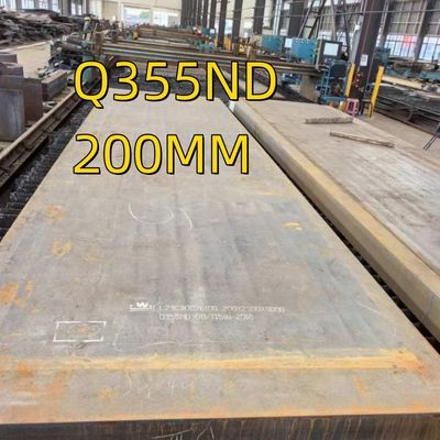 S355JR Q355B الصفيحة المطاطية الساخنة من الفولاذ المقاوم للكربون منخفض 35 * 2500 * 10000mm