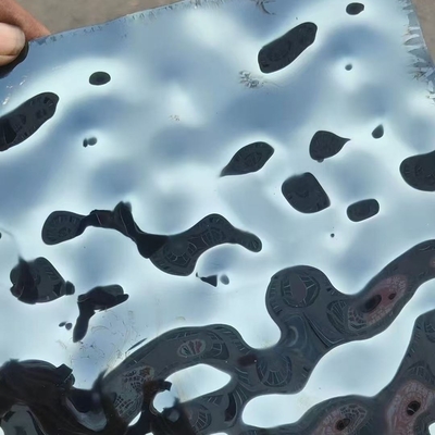 تخصيص الموجة الكبيرة المياه الموجة صفيحة الفولاذ المقاوم للصدأ للجدار لوحة الفندق سقف الديكور