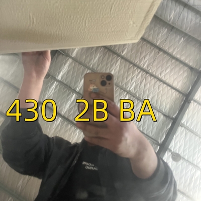 1.2mm 430 BA ورق الفولاذ المقاوم للصدأ الملمع والصفائح المطاطية باردة SUS 430 SS