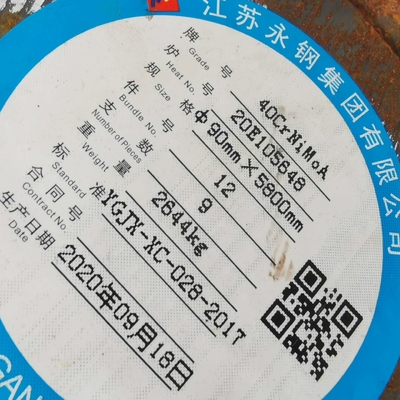 ASTM SAE4340 90mm Dia سبيكة العمود المستدير SNCM439/40CrNiMoa الصلب المقلد العمود المستدير