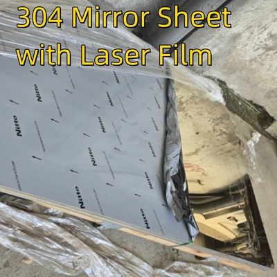 Laser Cutting Cold Rolled ASTM A240 AISI 316L 8K Mirror Polished Stainless Steel Sheet With Laser Film 1.5mm 1500*3000