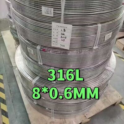 مزدوج 2205 الأنبوب الملفوف من الفولاذ المقاوم للصدأ 1/4 "S31803 S32205 الأنبوب الملفوف السلس