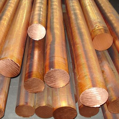 النحاس المستعمل في الصناعات الدائرية شكل عصا النحاس قطرها كبير C1100 شريط النحاس الأحمر