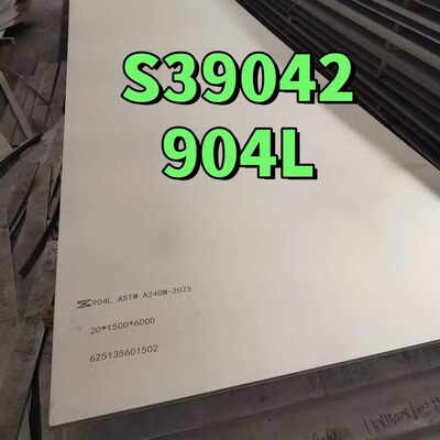 لوح فولاذي مقاوم للصدأ مدلفن على الساخن AISI 904L 20mmx4ftx8ft Inox UNS N08904 1.4539 S39042